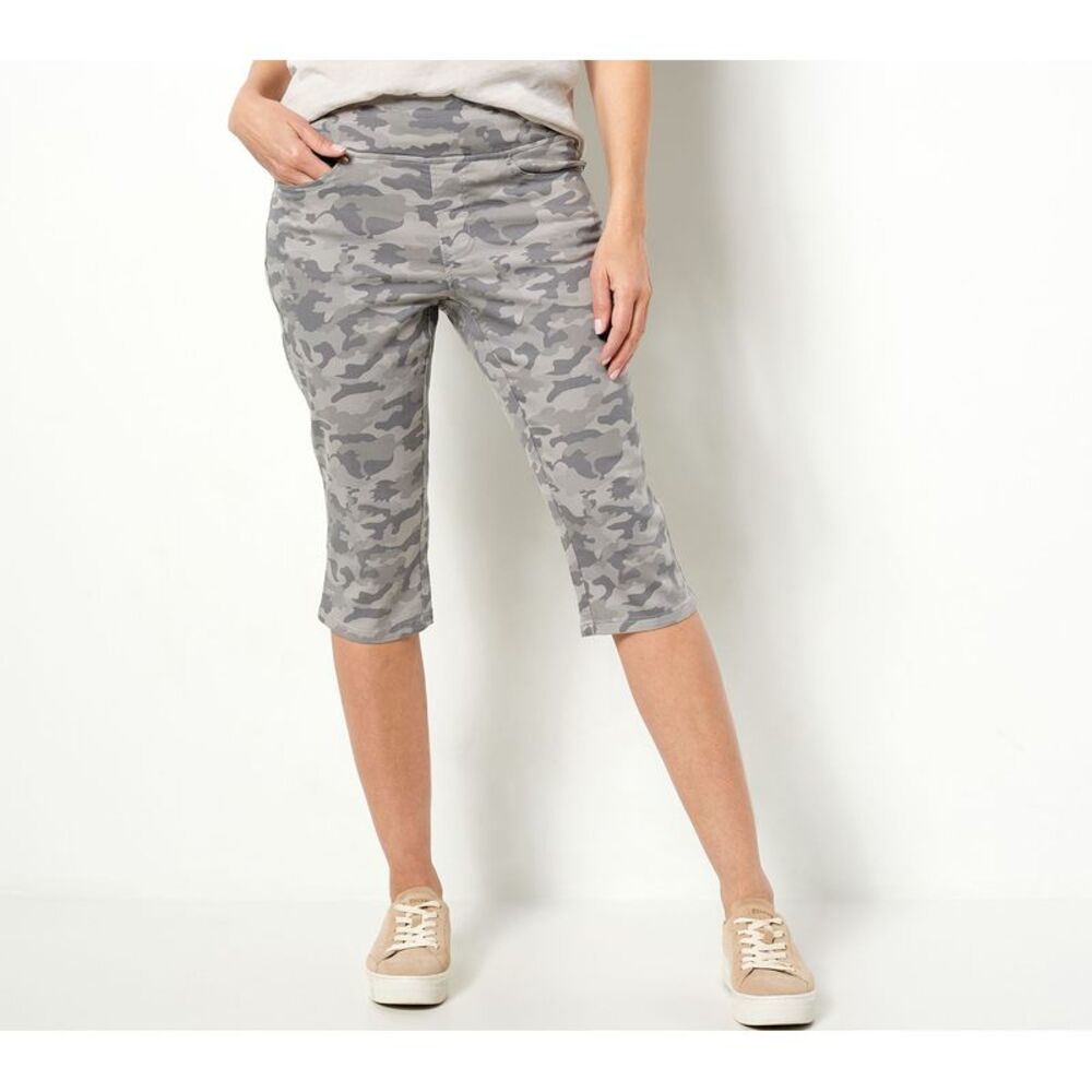 Belle by Kim Gravel Women's Petite Pants 32P TripleLuxe Twill Pedal Gray A489401